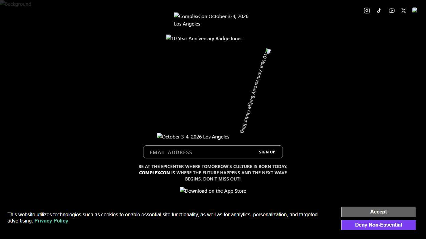 ComplexCon October 3-4, 2026 Los Angeles